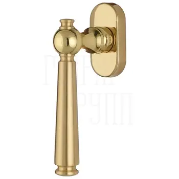 Ручка оконная Extreza 'ANNET' (Аннет) 329 HW матовое + полированная латунь