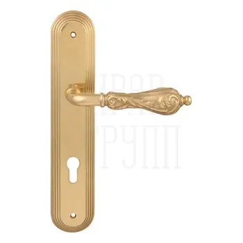 Дверная ручка на планке Melodia 229/235 'Libra' полированная латунь (cyl)