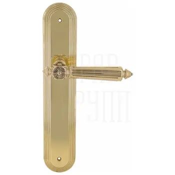 Дверная ручка Extreza 'LEON' (Леон) 303 на планке PL05 полированное золото