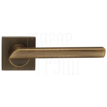 Дверная ручка Extreza Hi-tech 'SANTA' (Санта) 128 на квадратной розетке R15 матовая бронза