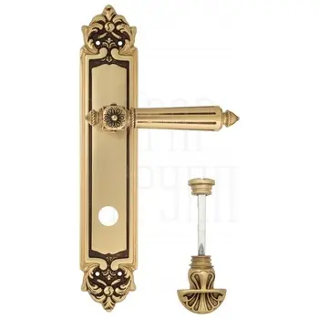 Дверная ручка Venezia 'CASTELLO' на планке PL96 французское золото (wc-4)
