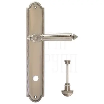 Дверная ручка Extreza 'LEON' (Леон) 303 на планке PL03 полированный никель (wc)