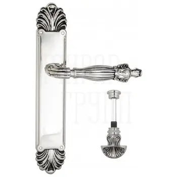 Дверная ручка Venezia 'OLIMPO' на планке PL87 натуральное серебро (wc-4)