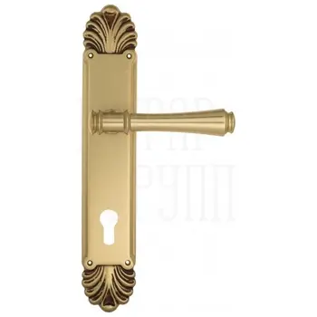 Дверная ручка Venezia 'CALLISTO' на планке PL87 французское золото (cyl)