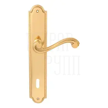 Дверная ручка на планке Melodia 225/458 'Cagliari' полированная латунь (key)