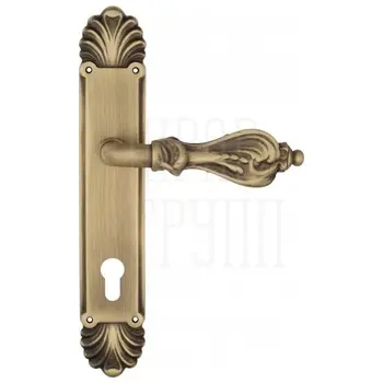 Дверная ручка Venezia 'FLORENCE' на планке PL87 матовая бронза (cyl)