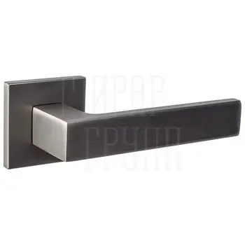 Дверные ручки Renz (Ренц) 'Корсико' INDH 323-03 slim на квадратной розетке матовый черный никель