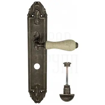 Дверная ручка Venezia 'COLOSSEO' на планке PL90 античное серебро (wc)