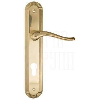 Дверная ручка Fratelli Cattini 'LAVERA' на планке PL288 полированная латунь (cyl)