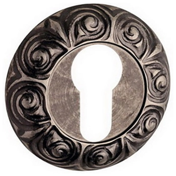 Накладки дверные под цилиндр Pasini Queen 12 BFY состаренное серебро