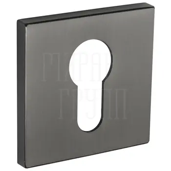 Накладка квадратная на цилиндр Renz INET 03 (slim) матовый черный никель