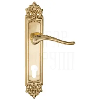 Дверная ручка Fratelli Cattini 'LAVERA' на планке PL96 полированная латунь (cyl)