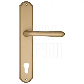 Дверная ручка Fratelli Cattini 'EMMA' на планке PL02 матовая латунь (cyl)