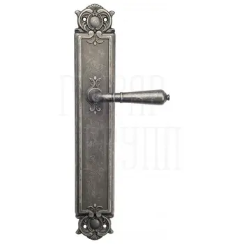 Дверная ручка Venezia 'VIGNOLE' на планке PL97 античное серебро