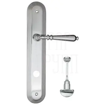 Дверная ручка Fratelli Cattini 'NAPOLI' на планке PL288 полированный хром (wc-2)