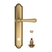 Дверная ручка Venezia "CALLISTO" на планке PL98, французское золото (wc-4)