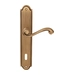 Дверная ручка на планке Melodia 225/458 'Cagliari', матовая бронза (key)