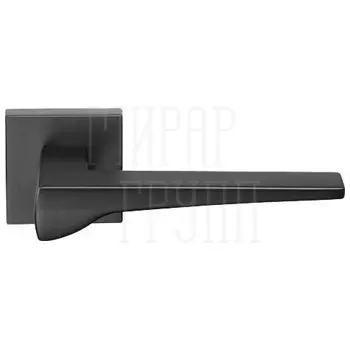 Дверные ручки Archie Sillur 'SALVO' на квадратной розетке (антибакт. покрытие) Матовый черный