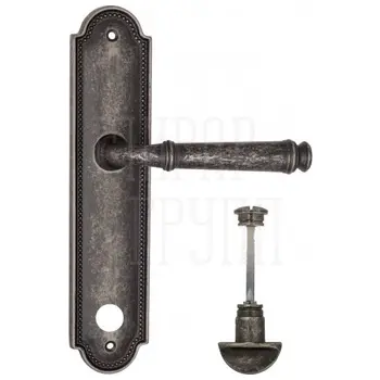 Дверная ручка Fratelli Cattini 'FARFALLA' на планке PL248 античное серебро (wc-2)