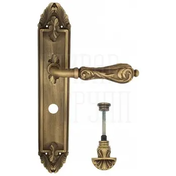 Дверная ручка Venezia 'MONTE CRISTO' на планке PL90 матовая бронза (wc-4)