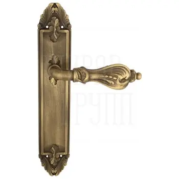 Дверная ручка Venezia 'FLORENCE' на планке PL90 матовая бронза