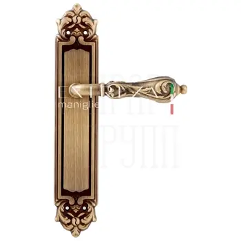 Дверная ручка Extreza 'GRETA' (Грета) 302 на планке PL02 матовая бронза