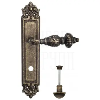 Дверная ручка Venezia 'LUCRECIA' на планке PL96 античная бронза (wc)
