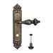 Дверная ручка Venezia "LUCRECIA" на планке PL96, античная бронза (wc)