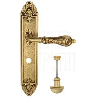 Дверная ручка Venezia 'MONTE CRISTO' на планке PL90 французское золото (wc)