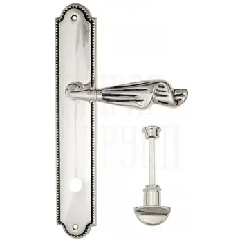 Дверная ручка Venezia 'Opera' на планке PL98 натуральное серебро (wc)