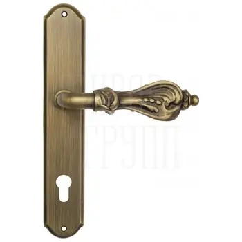 Дверная ручка Venezia 'FLORENCE' на планке PL02 матовая бронза (cyl)