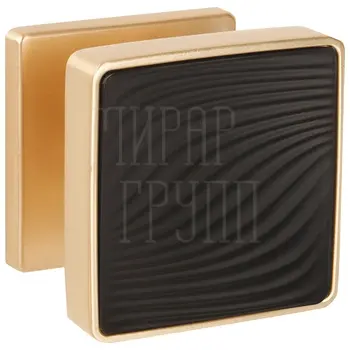 Ручка-кноб Punto (Пунто) раздельная 'GIPNOZ' (K.EST.Q52.GIPNOZ) сатинированное золото + черный