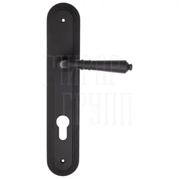 Дверная ручка Fratelli Cattini 'TOSCANA' на планке PL288 матовый черный (cyl)