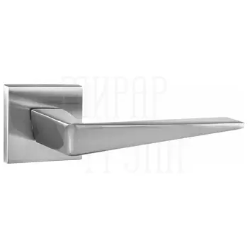 Дверные ручки Puerto (Пуэрто) 'Раф', серия SLIM INAL 552-03 (slim) на тонком квадратном основании матовый никель