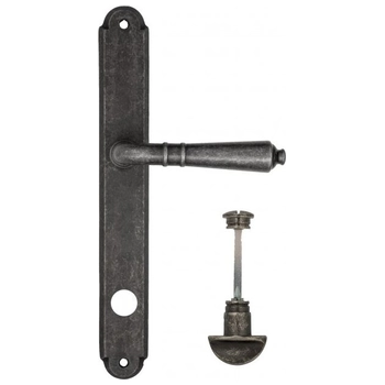 Дверная ручка Fratelli Cattini 'TOSCANA' на планке PL01 античное серебро (wc-2)