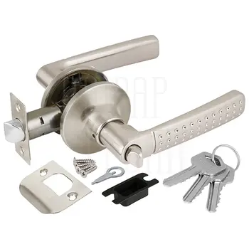 Дверная ручка-защелка Punto (Пунто) DK626 (кл./фик.) матовый никель