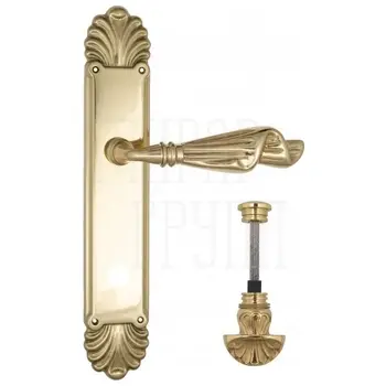 Дверная ручка Venezia 'Opera' на планке PL87 полированная латунь (wc-4)