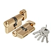 Цилиндровый механизм Fuaro (Фуаро) (100 ZM/60) 1000ZMKnob 60 mm (25+10+25) с вертушкой, сатинированное золото