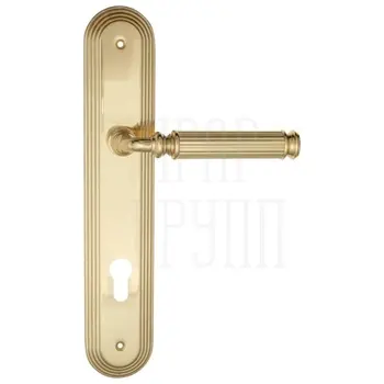 Дверная ручка Fratelli Cattini 'ENCIA' на планке PL288 полированная латунь (cyl)