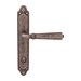 Дверная ручка на планке Melodia 424/158 "Denver", античное серебро (wc)