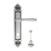 Дверная ручка Venezia 'PELLESTRINA' на планке PL96, натуральное серебро (wc)