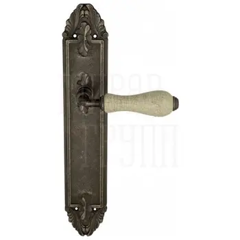 Дверная ручка Venezia 'COLOSSEO' на планке PL90 античное серебро