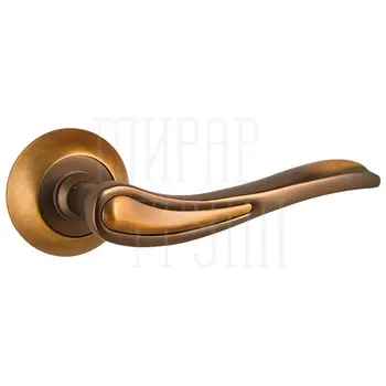 Дверная ручка Punto (Пунто) на круглой розетке 'SALSA' TL кофе