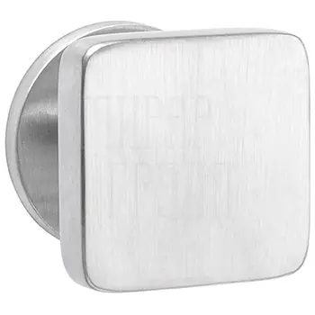 Ручка-кноб Punto (Пунто) раздельная 'SALUT' сатинированный хром