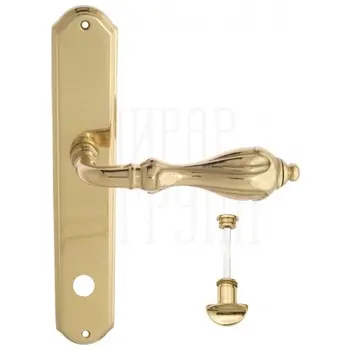 Дверная ручка Venezia 'ANAFESTO' на планке PL02 полированная латунь (wc)