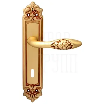 Дверная ручка на планке Melodia 243/229 'Rosa' французское золото (cab)