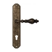 Дверная ручка Venezia 'GIFESTION' на планке PL02, античная бронза (cyl)