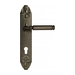 Дверная ручка Venezia "MOSCA" на планке PL90, античное серебро (cyl)
