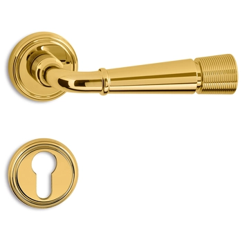 Дверная ручка на розетке Salice Paolo 'Hamilton' 2301 полированная латунь