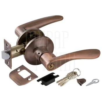 Дверная ручка-защелка Punto (Пунто) DK620 (кл./фик.) медь